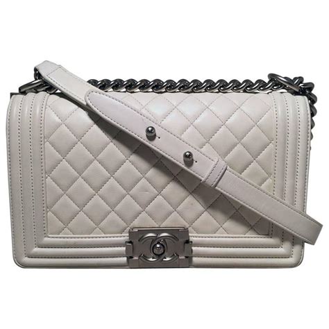 white chanel le boy bag|chanel boy small quilted bag.